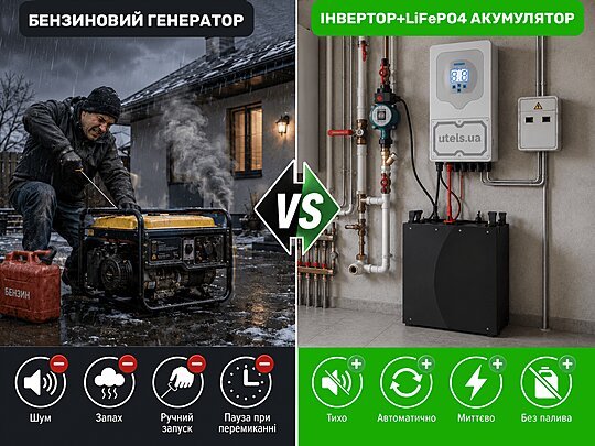 Почему инвертор с LiFePO4 аккумулятором лучше генератора?